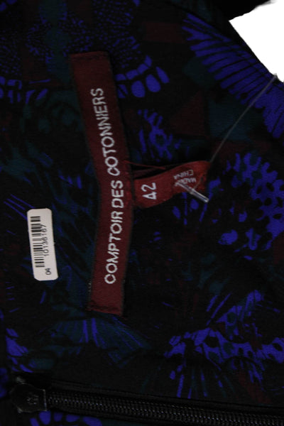 Comptoir Des Cotonniers Women Sheath Mini Dress Black Long Sleeve Size 42