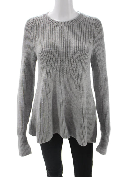 Grey Jason Wu Unisex Pullover Sweater Gray Wool Crew Neck Long Sleeve Size M