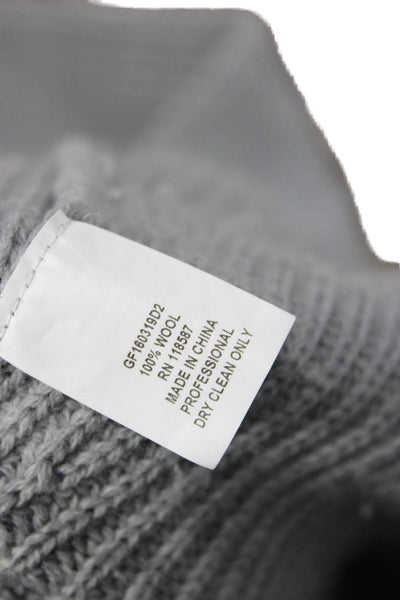 Grey Jason Wu Unisex Pullover Sweater Gray Wool Crew Neck Long Sleeve Size M