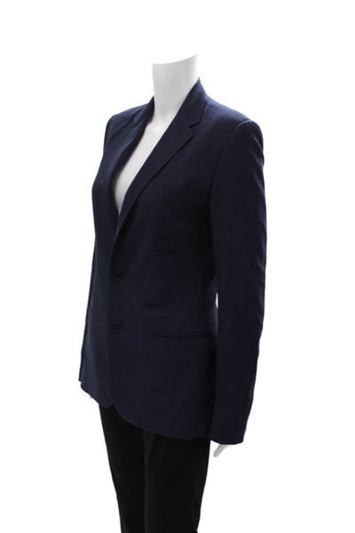 Ralph Lauren Black Label Unisex Dark Blue Collared Blazer Long Sleeve Size 8