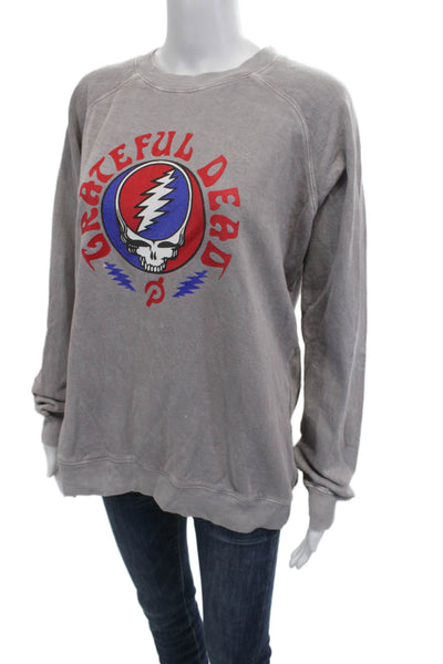 Peloton Unisex Pullover Sweatshirt Gray 100% Cotton Graphic Crew Neck Size S