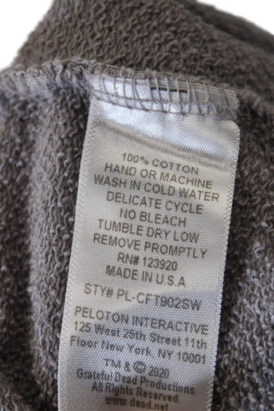 Peloton Unisex Pullover Sweatshirt Gray 100% Cotton Graphic Crew Neck Size S