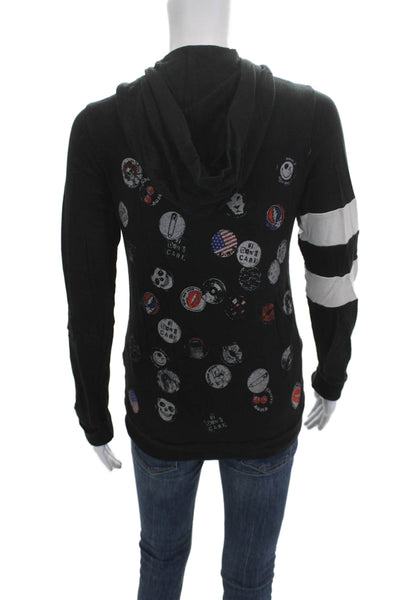 Minnie Rose Unisex Cardigan 100% Cashmere Gray V-Neck Button Long Sleeve Size S