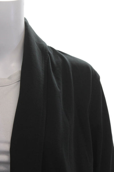 Theory Womens Black Cotton 3/4 Sleeve Classic Jacket Size L
