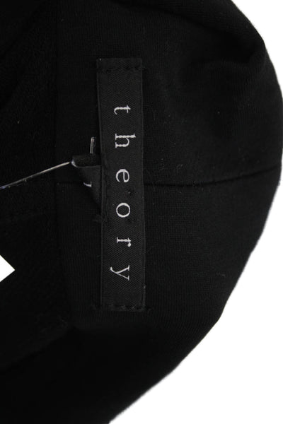 Theory Womens Black Cotton 3/4 Sleeve Classic Jacket Size L
