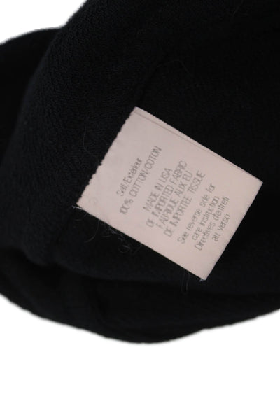 Theory Womens Black Cotton 3/4 Sleeve Classic Jacket Size L