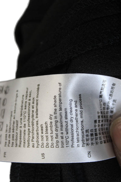 Sandro Women Black Shift Dress 3/4 Sleeve Round Neck Polyester Button Size M