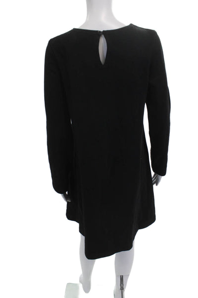 Armor Lux Women Black Sweater Dress Long Sleeve Button Viscose Size 0