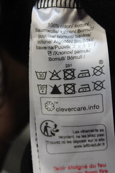 Armor Lux Women Black Sweater Dress Long Sleeve Button Viscose Size 0