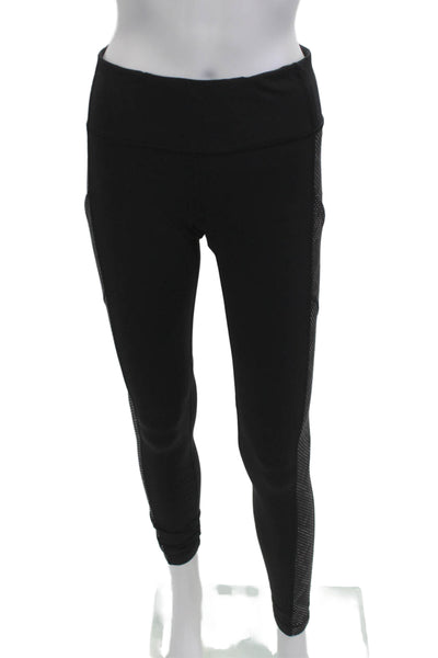 Lululemon Women Ankle Jeggings Black Polka Dot Zip Size 8