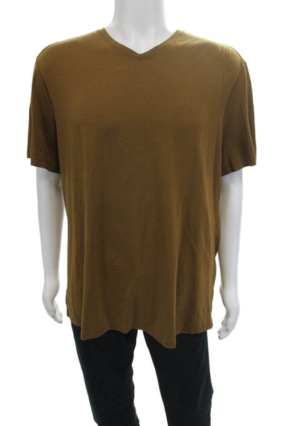 Lululemon Mens Brown V-Neck Big Tall T-Shirt Size L