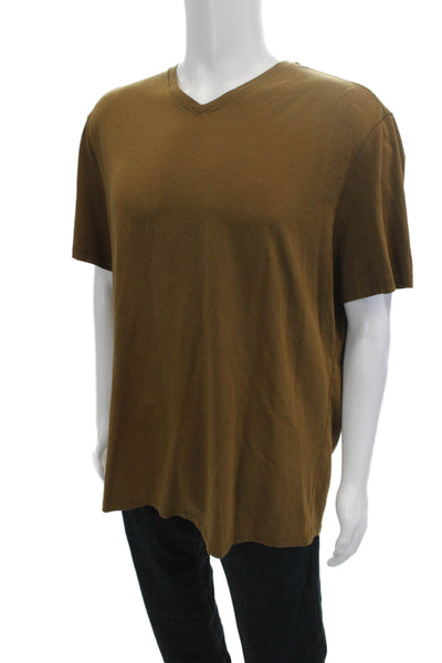 Lululemon Mens Brown V-Neck Big Tall T-Shirt Size L