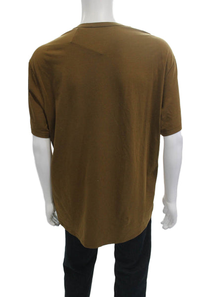 Lululemon Mens Brown V-Neck Big Tall T-Shirt Size L