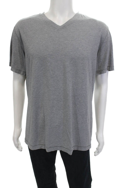 Lululemon Mens Brown V-Neck Big Tall T-Shirt Size L