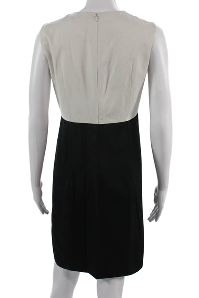 S Max Mara Womens Shift Dress Beige Silk Blend Sleeveless Knee Length Size M