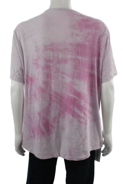 Lululemon Mens Pink V-Neck T-Shirt Short Sleeve 90s Size 2XL