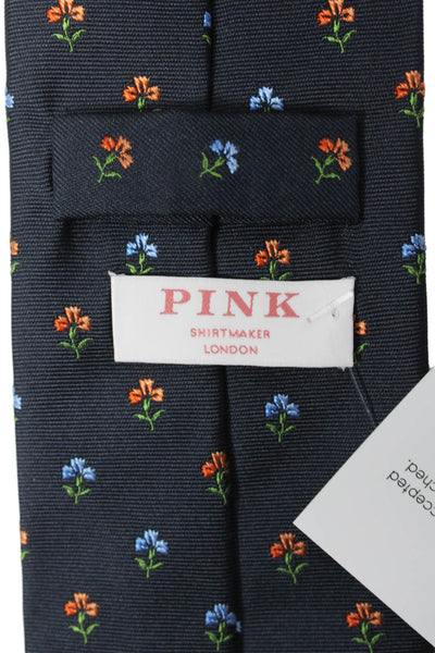 Pink Men's Classic Silk Floral Neck Tie One Size