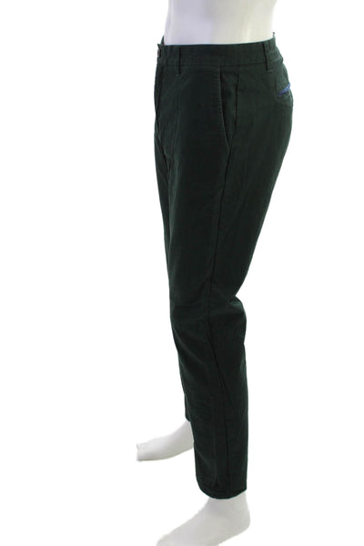 Bonobos Mens Chino Pants Green Button 100% Cotton Size 35