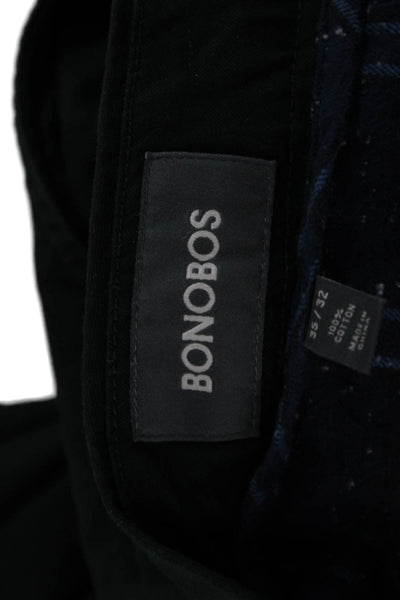 Bonobos Mens Chino Pants Green Button 100% Cotton Size 35