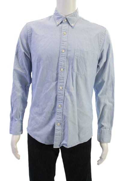 Charles Tyrwhitt Men Dress Shirt Button-Down Light Blue Long Sleeve Size M