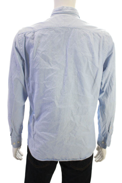 Charles Tyrwhitt Men Dress Shirt Button-Down Light Blue Long Sleeve Size M