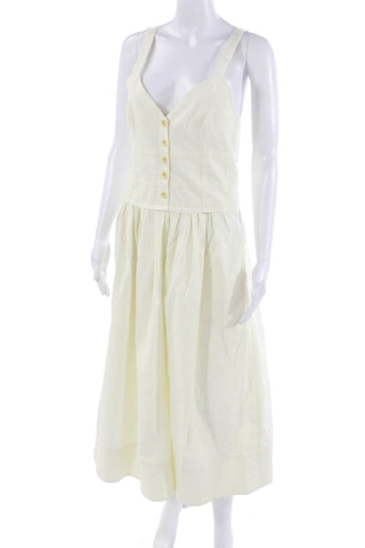 Proenza Schouler White Label Women Sundress White Cotton Size 4