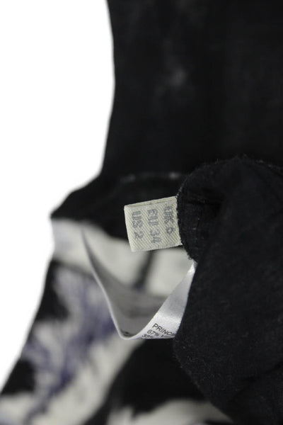 Whistles Unisex Floral Beach Shorts Black Viscose Linen Hook & Eye Size 2