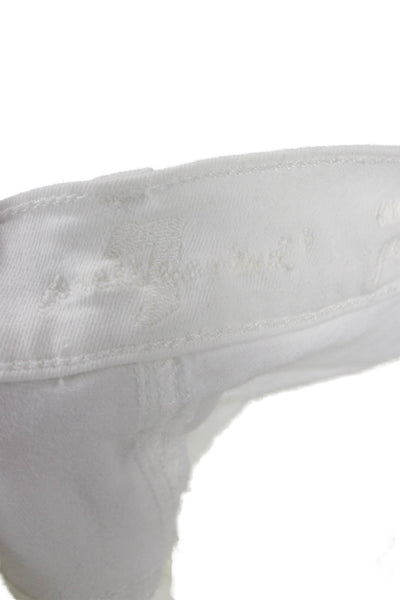 7 For All Mankind Womens White Ankle Skinny High Rise Jeans Size 26