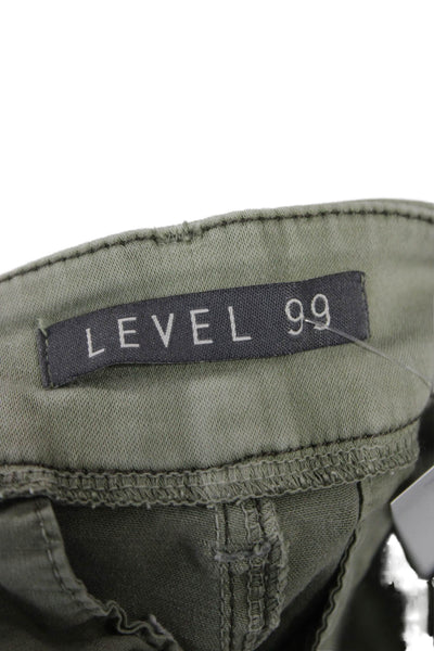 Level 99 Unisex Chino Shorts Green Size 24