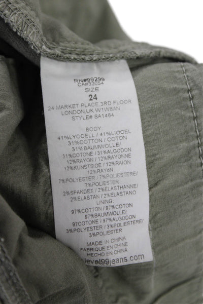 Level 99 Unisex Chino Shorts Green Size 24