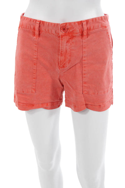 Sanctuary Unisex Chino Shorts Orange Cotton Spandex Beach Size 25