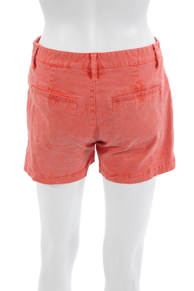 Sanctuary Unisex Chino Shorts Orange Cotton Spandex Beach Size 25
