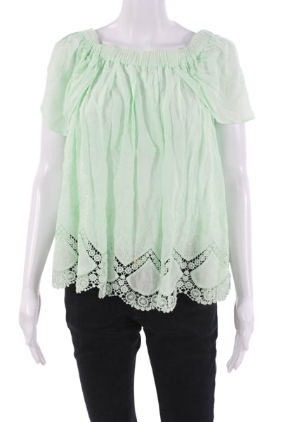 Gianni Bini Women Tunic Sleeveless Green Rayon Round Neck Boho Size XS