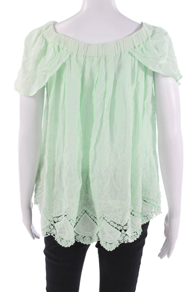 Gianni Bini Women Tunic Sleeveless Green Rayon Round Neck Boho Size XS