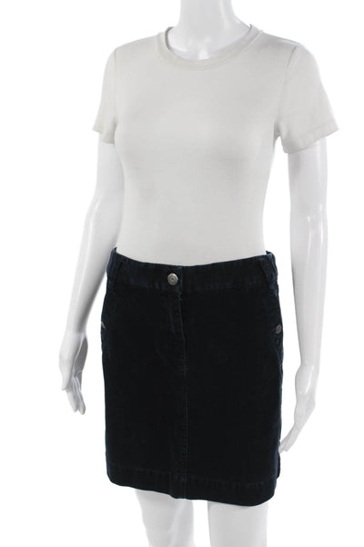 J Crew Women Dark Blue Mini Straight Pencil Skirt Size 6