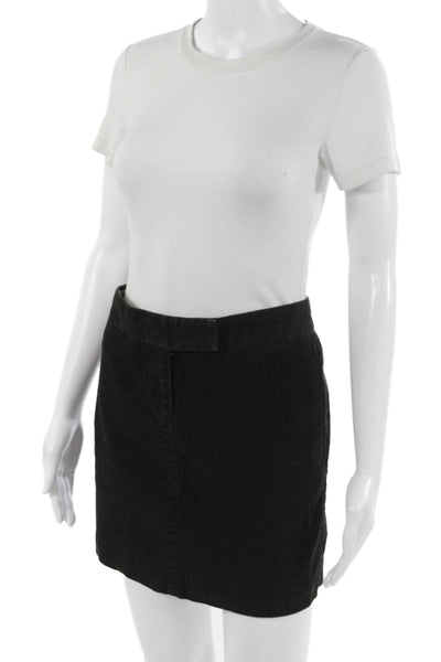 J Crew Women Black Mini Pencil Skirt Cotton Blend Size 6