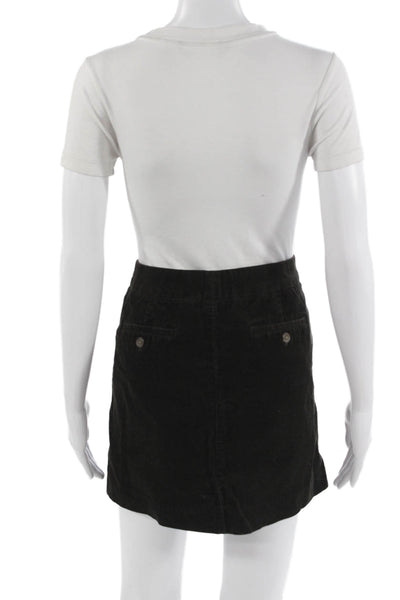 J Crew Women Black Mini Pencil Skirt Cotton Blend Size 6