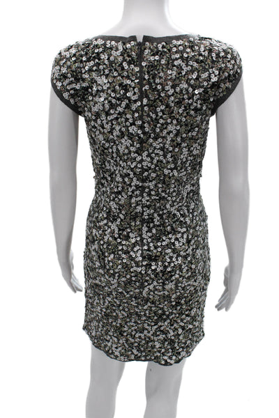 Oscar de la Renta Womens Sheath Mini Dress Black Size M
