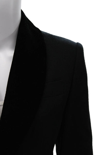 Deborah Johnson Womens One Button Long Sleeve Lined Blazer Black Size 32