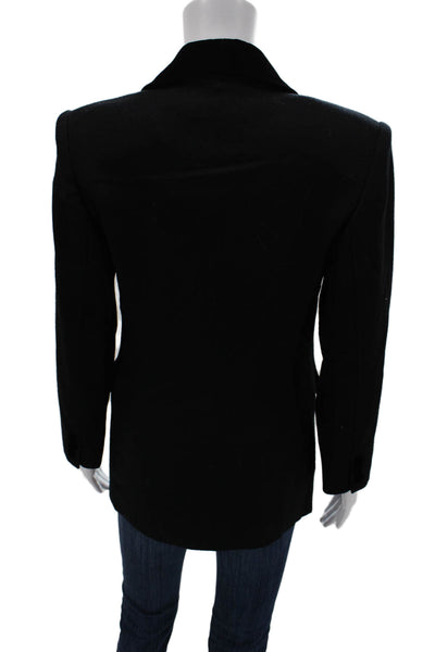 Deborah Johnson Womens One Button Long Sleeve Lined Blazer Black Size 32