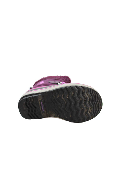 Sorel Girls Waterproof Lace Up Winter Snow Boots Purple Size 11