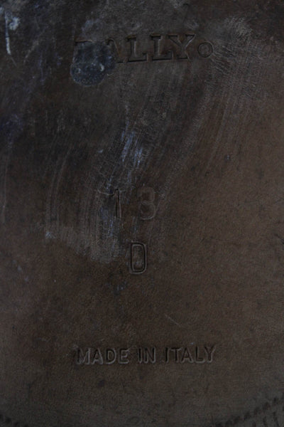 Bally Mens Leather Tasseled Detail Slip On Loafers Black Size 13