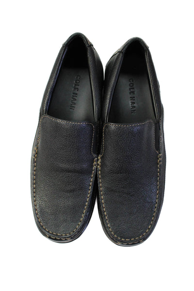Cole Haan Mens Leather Slip On Casual Shoes Black Size 7.5
