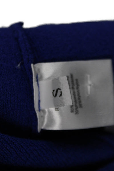 Robertson + Rodeo Unisex Blue Mock Neck Pullover Sweater Long Sleeve Size S
