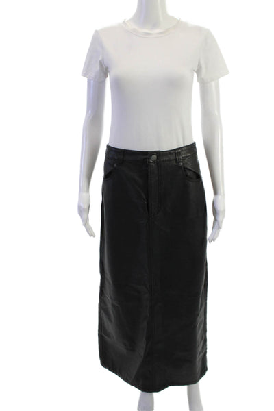 Free People Womens Maxi Pencil Skirt Black Viscose Size 4