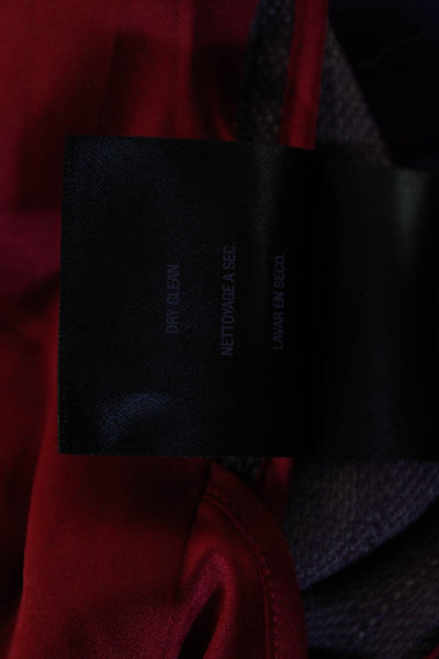 Elie Tahari Women Blazer Purple Collared Button 3/4 Sleeve Size 4