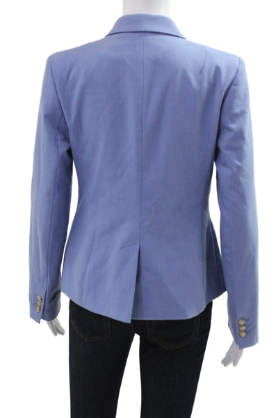 Banana Republic Womens Light Blue Collared Button Blazer Long Sleeve Size 2