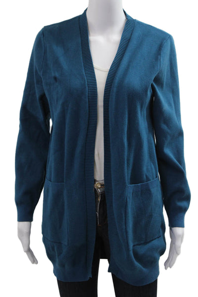 Merokeety Unisex Cardigan Blue V-Neck Long Sleeve Size M