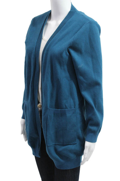 Merokeety Unisex Cardigan Blue V-Neck Long Sleeve Size M