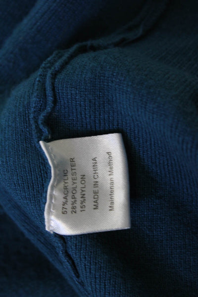 Merokeety Unisex Cardigan Blue V-Neck Long Sleeve Size M